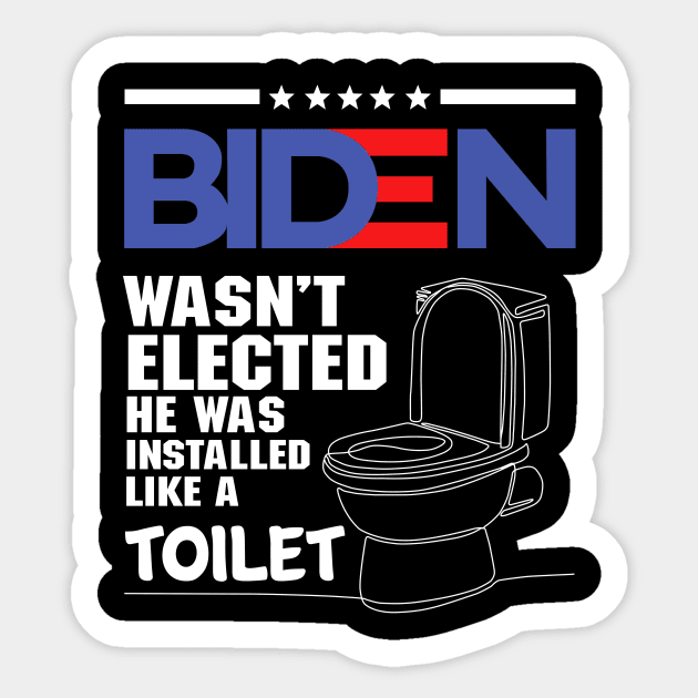 Funny Biden Quotes Toilet Sticker by EnarosaLinda XY